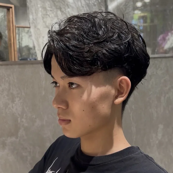 韓国風フェザーパーマ