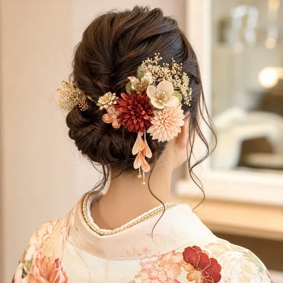 ヘアセットの様子