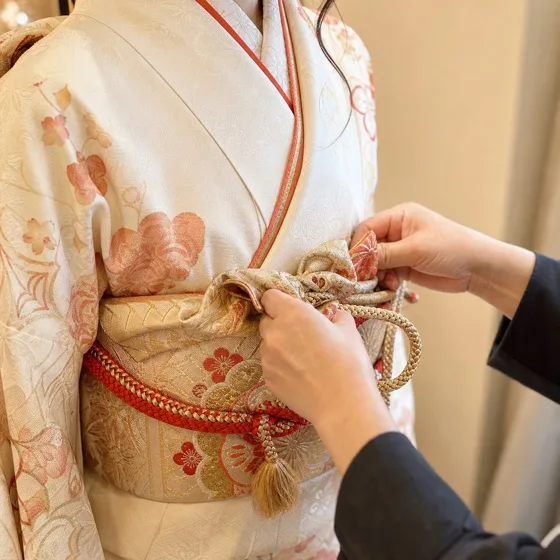 着付けの様子